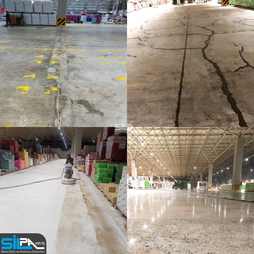 Beton Silim | Beton Zemin Parlatma ve Uygulama Aşamaları